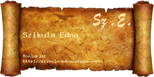 Szikula Edna névjegykártya